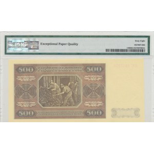 People's Republic of Poland, 500 gold 1948 CC - PMG 68 EPQ
