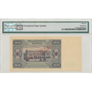 PRL, 20 zloty 1948 BC - SPECIMEN - PMG 66 EPQ