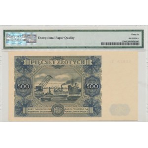 PRL, 500 złotych 1947 T2 - PMG 66 EPQ