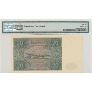 PRL, 20 zloty 1946 A - PMG 66 EPQ