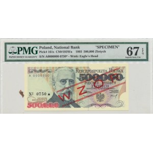 500.000 złotych 1993 - A - WZÓR - PMG 67 EPQ
