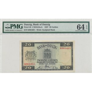 WMG, 20 guldenů 1937 - PMG 64 EPQ