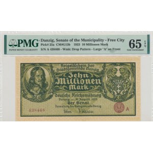 WMG, 10 million Mark 31.08.1923 - PMG 65 EPQ