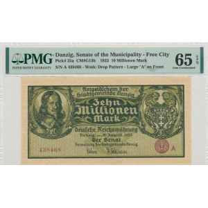 WMG, 10 mln Marek 31.08.1923 - PMG 65 EPQ