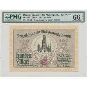 WMG, 100 marek 1922 - PMG 66 EPQ