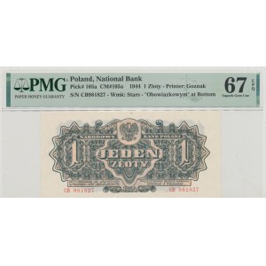 PRL, 1 złoty 1944 , ...owym... CB - PMG 67 EPQ