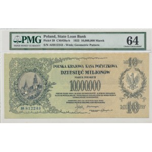 II RP, 10 million Polish marks 1923 AH - PMG 64