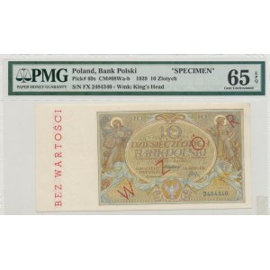 II RP, 10 złotych 1929 FX - WZÓR- PMG 65 EPQ