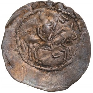 Mieszko I the Platypus, Racibórz, denarius, prince on HORSE - EXCLUSIVE