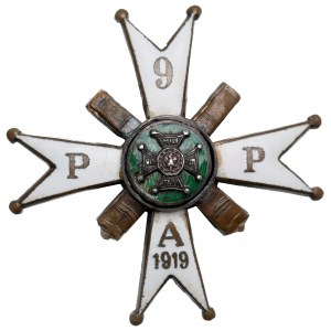 II RP, Badge of the 9th Field Artillery Regiment, Siedlce - Lipczynski