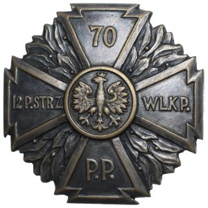 II RP, Soldier's badge of the 70th Infantry Regiment, Pleszew/Jarocin - Nagalski, Warsaw