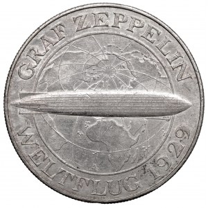 Německo, Výmarská republika, 5 značek 1930 A Berlin - Graf Zeppelin