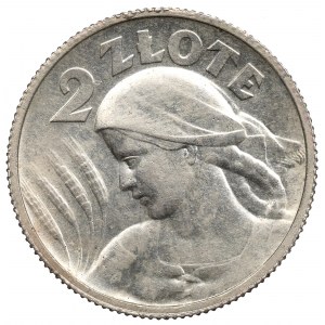 II RP, 2 zlaté 1924 (roh a pochodeň), Paříž Žena a uši