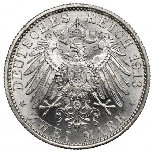 Německo, Prusko, 2 značky 1913 - 25 let vlády Viléma II.