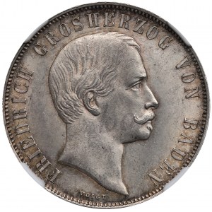 Německo, Bádensko, 1 gulden 1863 - NGC MS63
