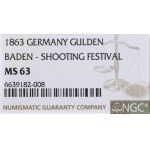 Germany, Baden, 1 gulden 1863 - NGC MS63
