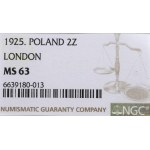 II Republic of Poland, 2 zloty 1925, London - NGC MS63