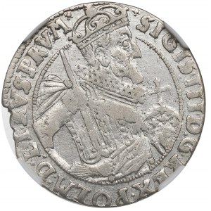Sigismund III, 18 groschen 1624, Bromberg - NGC AU Details