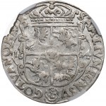 Zikmund III Vasa, Ort 1624, Bydgoszcz - PRV M KOKARDY NGC AU Podrobnosti