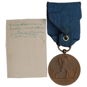 II RP, medaile k desátému výročí znovuzískání nezávislosti s fotografií