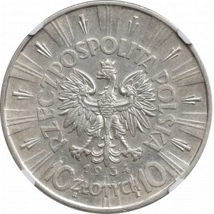 II Republic of Poland, 10 zloty 1934 Pilsudski - NGC AU55