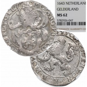 Netherlands, Gelderland, 1/2 Lionsdaalder 1643 - NGC MS62