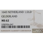 Netherlands, Gelderland, 1/2 Lionsdaalder 1643 - NGC MS62
