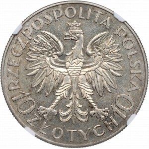 II Republic of Poland, 10 zloty 1933 Sobieski - NGC AU58