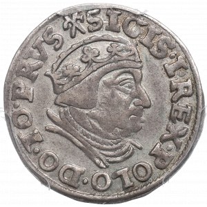 Zikmund I. Starý, Troják 1539, Gdaňsk - PCGS AU53