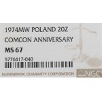PRL, 20 złotych 1974 - NGC MS67