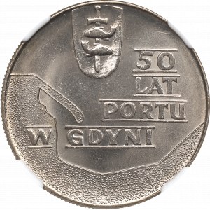Polská lidová republika, 10 zlotých 1972 50 let přístavu Gdyně - NGC MS67