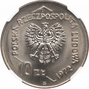 Peoples Republic of Poland, 10 zloty 1972 - NGC MS