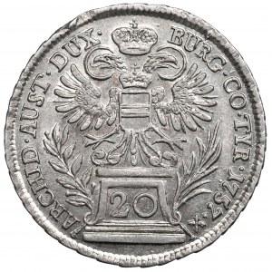 Austria, 20 kreuzer 1757, Vienna