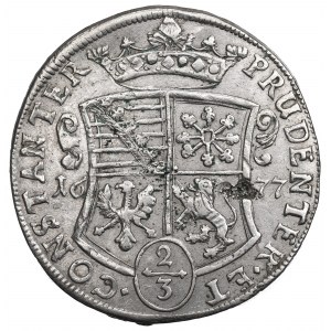 Německo, Sasko-Výmar, 2/3 tolaru (gulden) 1677