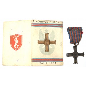 PSZnZ, Monte Cassino Cross with ID card - 11th communications battalion