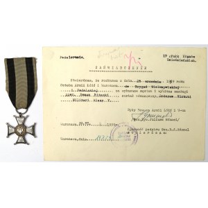 Polská lidová republika, Stříbrný kříž Řádu válečné ctnosti (Virtuti Militari) s vyznamenáním pro 17. ulánský pluk 1939