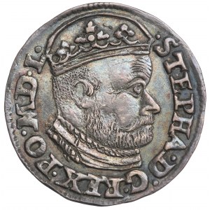 Stephan Bathory, 3 groschen 1585, Olcusia - G-H