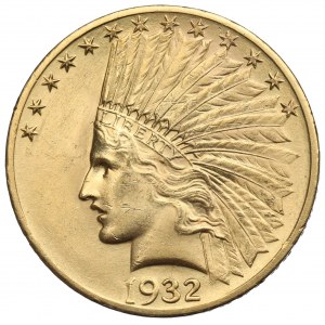 USA, 10 dolarů 1932 Indiánská hlava