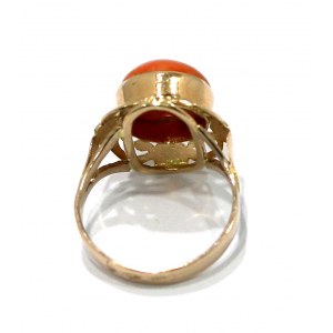 PRL, Author's ring with coral - gold