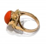 PRL, Author's ring with coral - gold