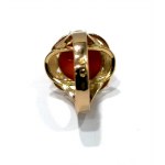 PRL, Author's ring with coral - gold