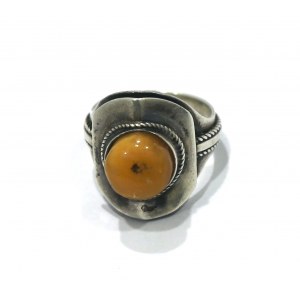 USSR, Author's ring with amber