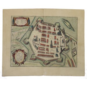 Map of Zamość from Civitates orbis terrarum 1617