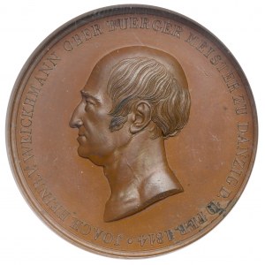 Gdaňsk, medaile k 25. výročí úřadu prezidenta Weickhmanna 1839 - NGC MS65 BN