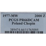 PRL, 2.000 złotych 1977 - Chopin PCGS PR66 Deep Cameo
