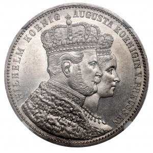 Německo, Prusko, korunovační tolar 1861 - NGC MS64