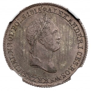 Kingdom of Poland, 1 zloty 1830 - NGC MS62