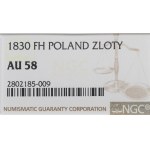 Kingdom of Poland, 1 zloty 1830 - NGC AU58