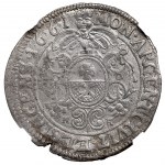 John II Casimir, 18 groschen 1661, Elbing - NGC MS62