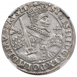 Zikmund III Vasa, Ort 1622, Bydgoszcz - ex Pączkowski ILLUSTRATED NGC UNC Podrobnosti